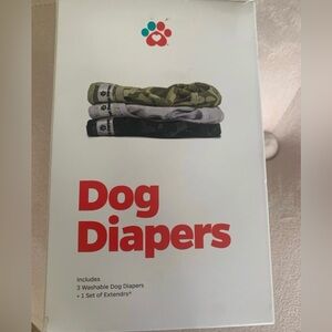 Pet Parents Premium Washable Dog Diapers & Extendrs, (3pack) of Dog Diapers NIP